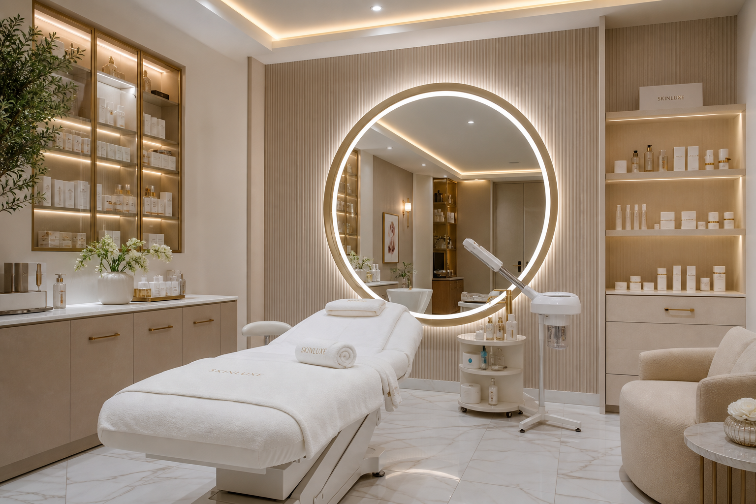 Interieur van Luxe Beauty Salon