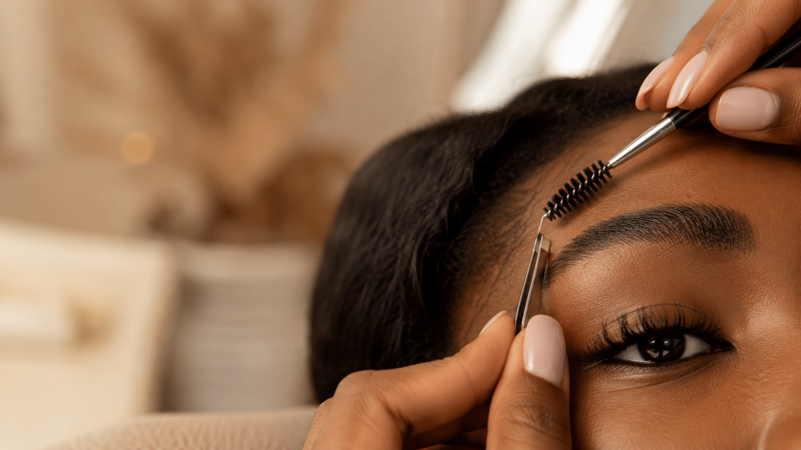 Brow specialist aan het werk